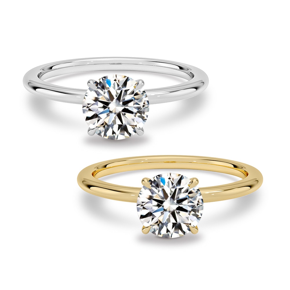 【1ct】ラボグロウンダイヤモンド リング D/VVS2/3EX Pt900 K18 ソリティア 指輪｜JEWELRY CASTLE