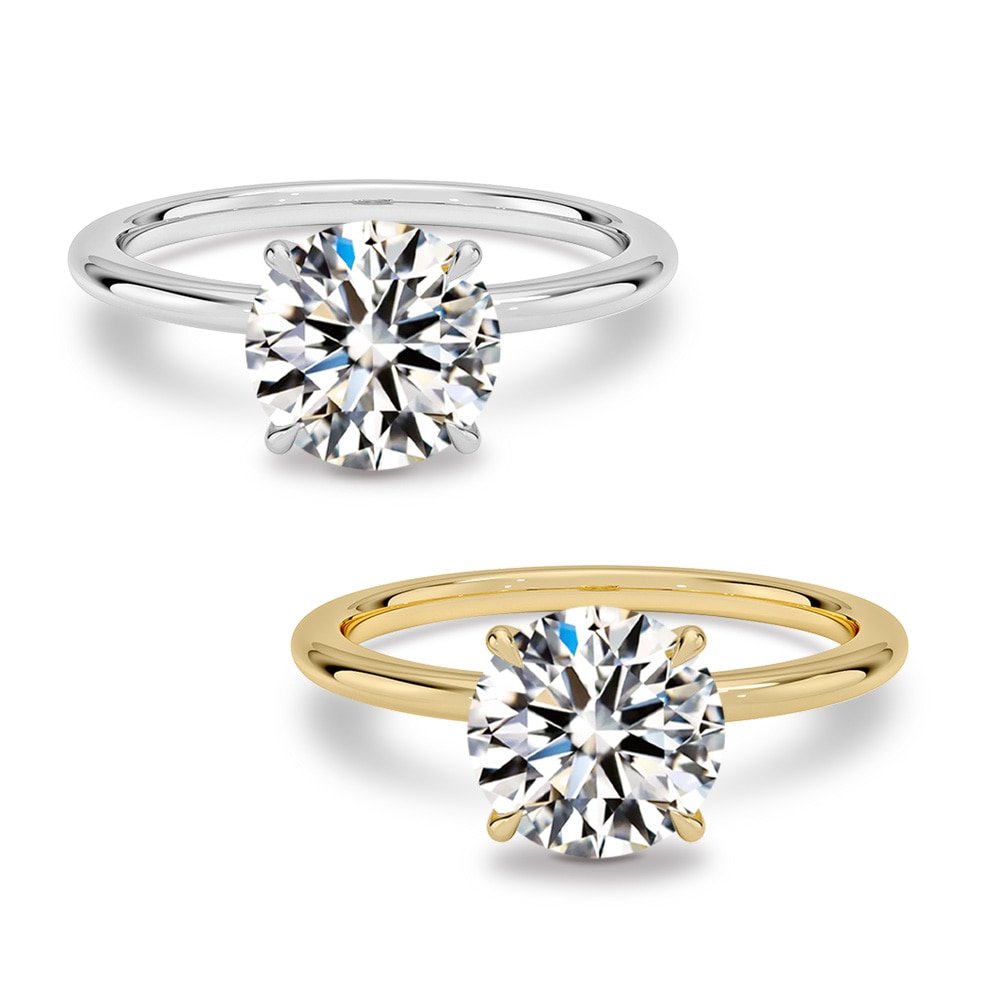 【1.5ct】ラボグロウンダイヤモンド リング D/VVS2/3EX Pt900 K18 ソリティア 指輪｜JEWELRY CASTLE