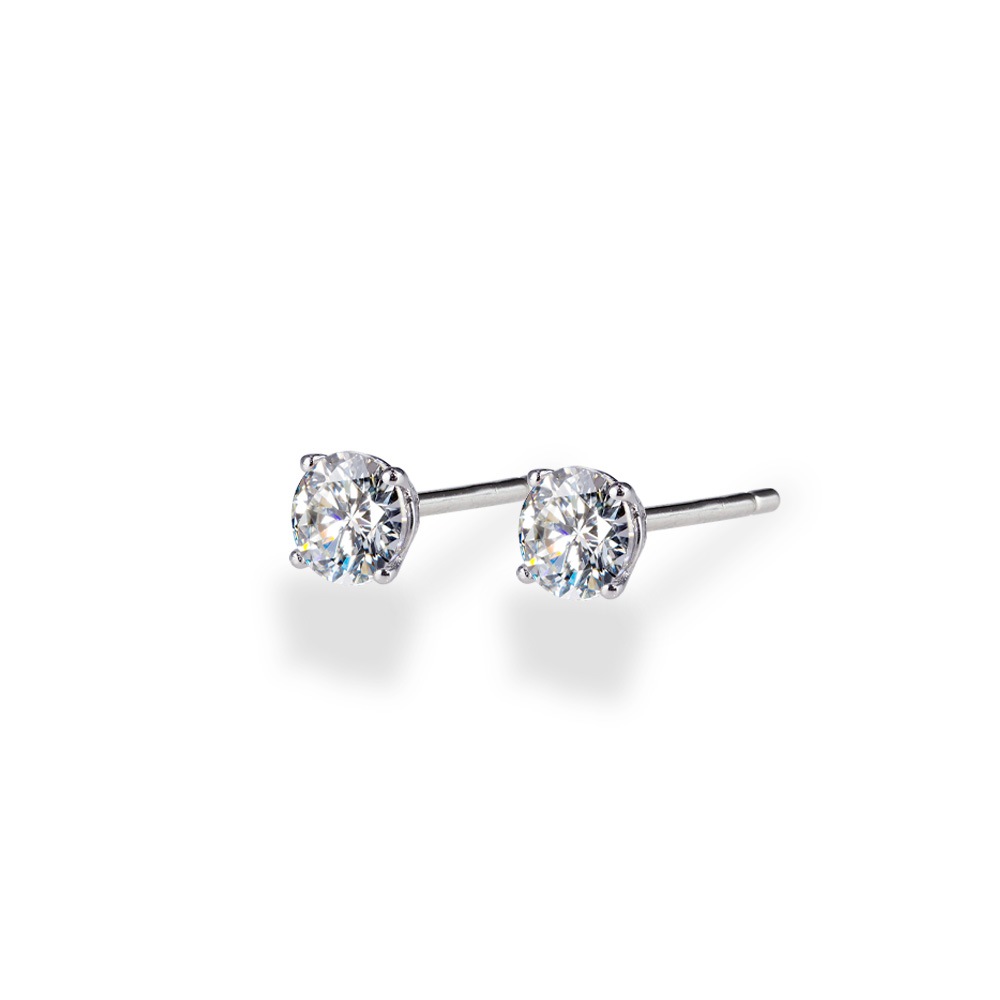 【IGI鑑定書付】Pt900 / K18 ダイヤモンド 4爪 一粒 ピアス ラボグロウン ダイヤモンド（0.3ct 0.5ct 1.0ct）