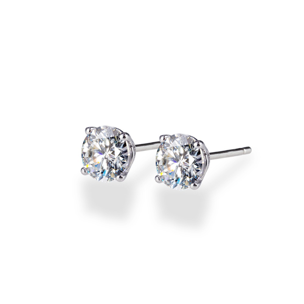 【IGI鑑定書付】Pt900 / K18 ダイヤモンド 4爪 一粒 ピアス ラボグロウン ダイヤモンド（0.3ct 0.5ct 1.0ct）