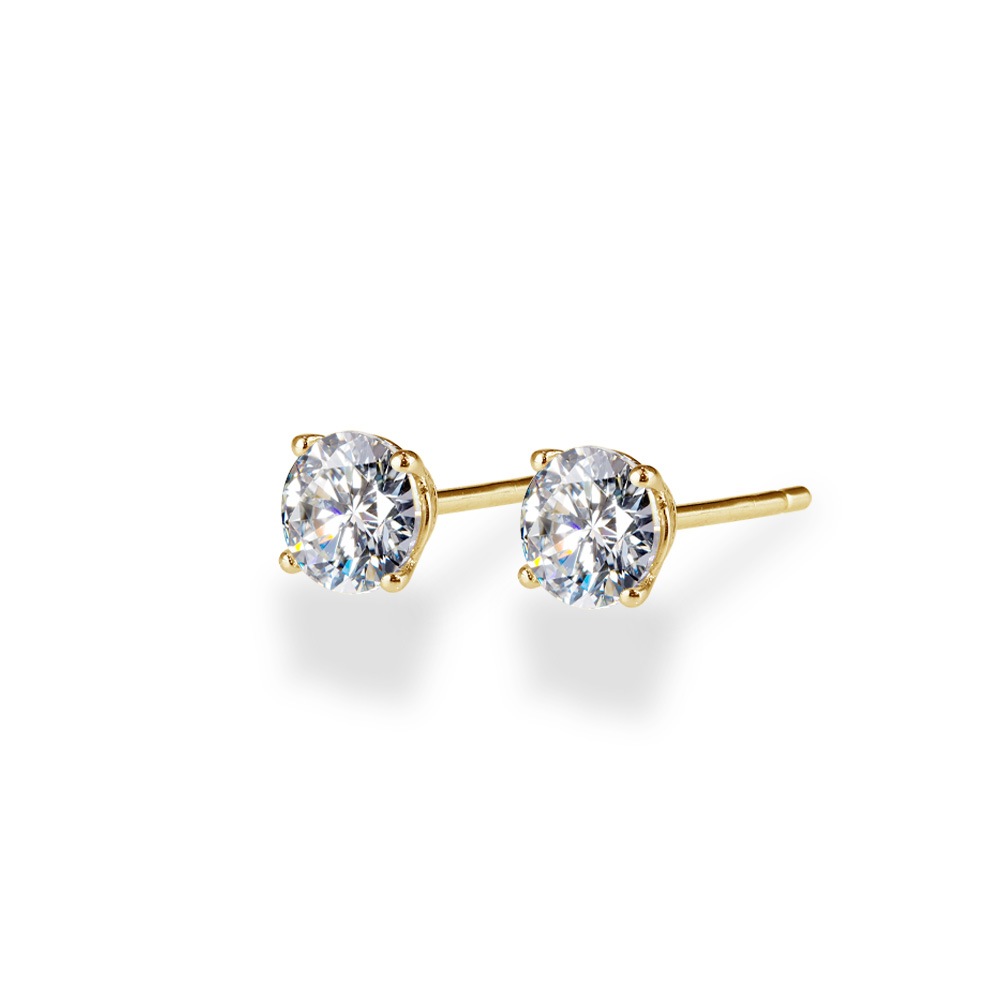 【IGI鑑定書付】Pt900 / K18 ダイヤモンド 4爪 一粒 ピアス ラボグロウン ダイヤモンド（0.3ct 0.5ct 1.0ct）