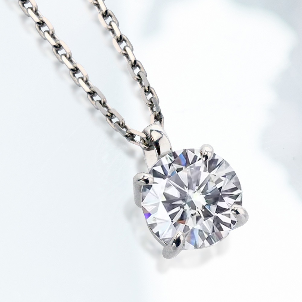 【3ct】ラボグロウンダイヤモンド ネックレス D/VVS2/3EX Pt900 K18 ソリティア|JEWELRY CASTLE