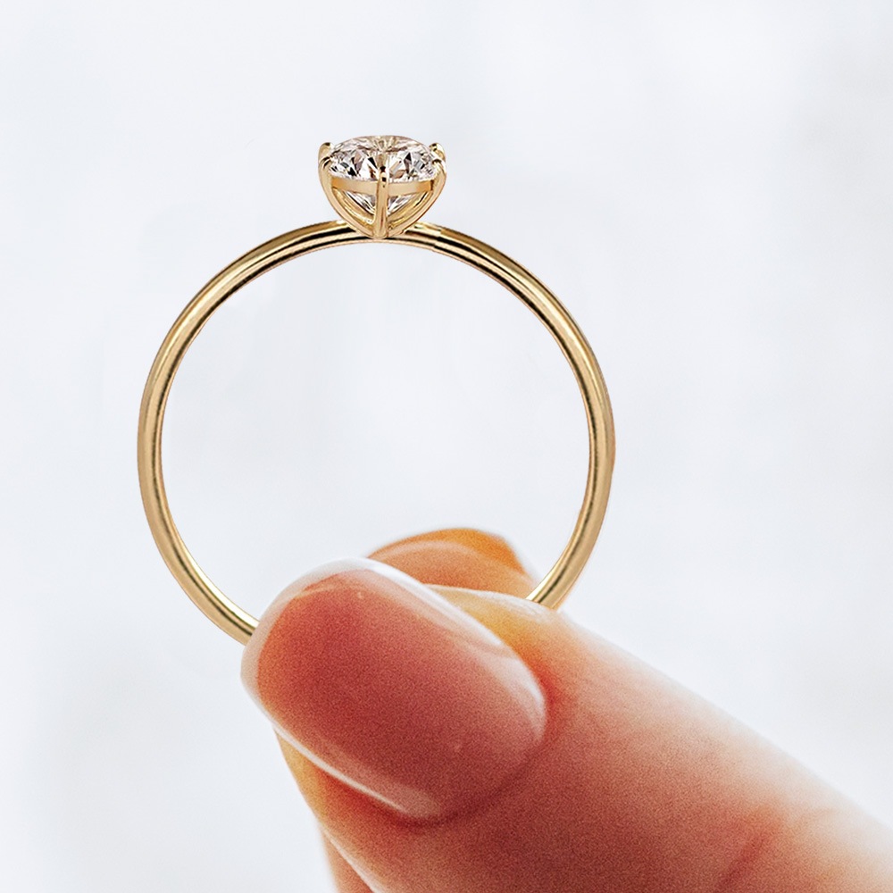 【IGI鑑定書付き】Pt900 / K18  0.3カラット ダイヤモンド 6爪 ソリティアリング（ラボグロウン・ダイヤモンド）