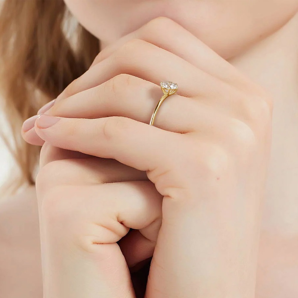 【IGI鑑定書付き】Pt900 / K18  0.3カラット ダイヤモンド 6爪 ソリティアリング（ラボグロウン・ダイヤモンド）