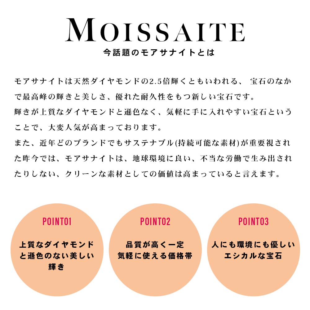 PT900 モアサナイトベゼル（フクリン）ネックレス ペンダント 0.3ct～1.0ct