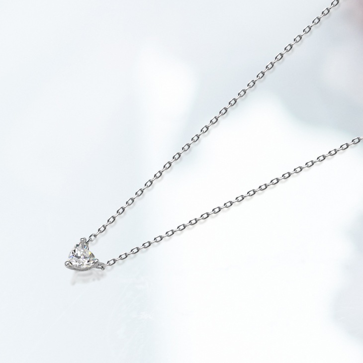 0.38ct ハート ソリティア ネックレス