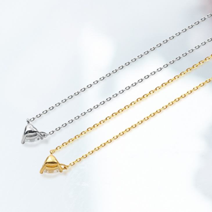 0.38ct ハート ソリティア ネックレス