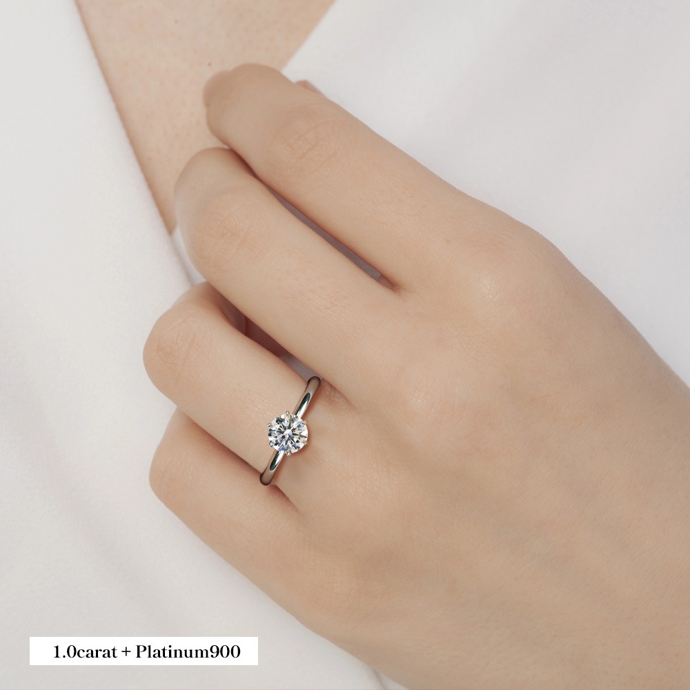 【IGI鑑定書付き】Pt900 / K18 ダイヤモンド ソリティアリング 1ct 1.5ct 2ct 3ct　から選んで作るオーダーメイド