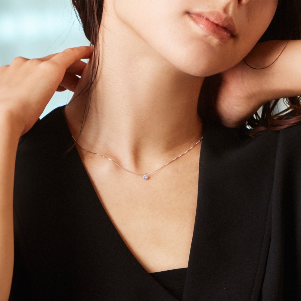 【IGI鑑定書付き】PT900/850 0.3ct ダイヤモンドネックレス ラボグロウン ダイヤモンド