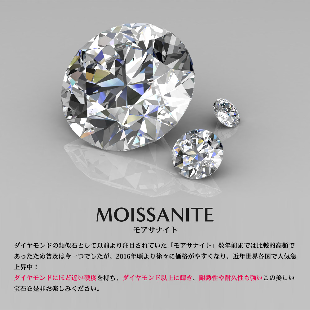 0.25ct モアサナイト 両吊り ソリティア ネックレス