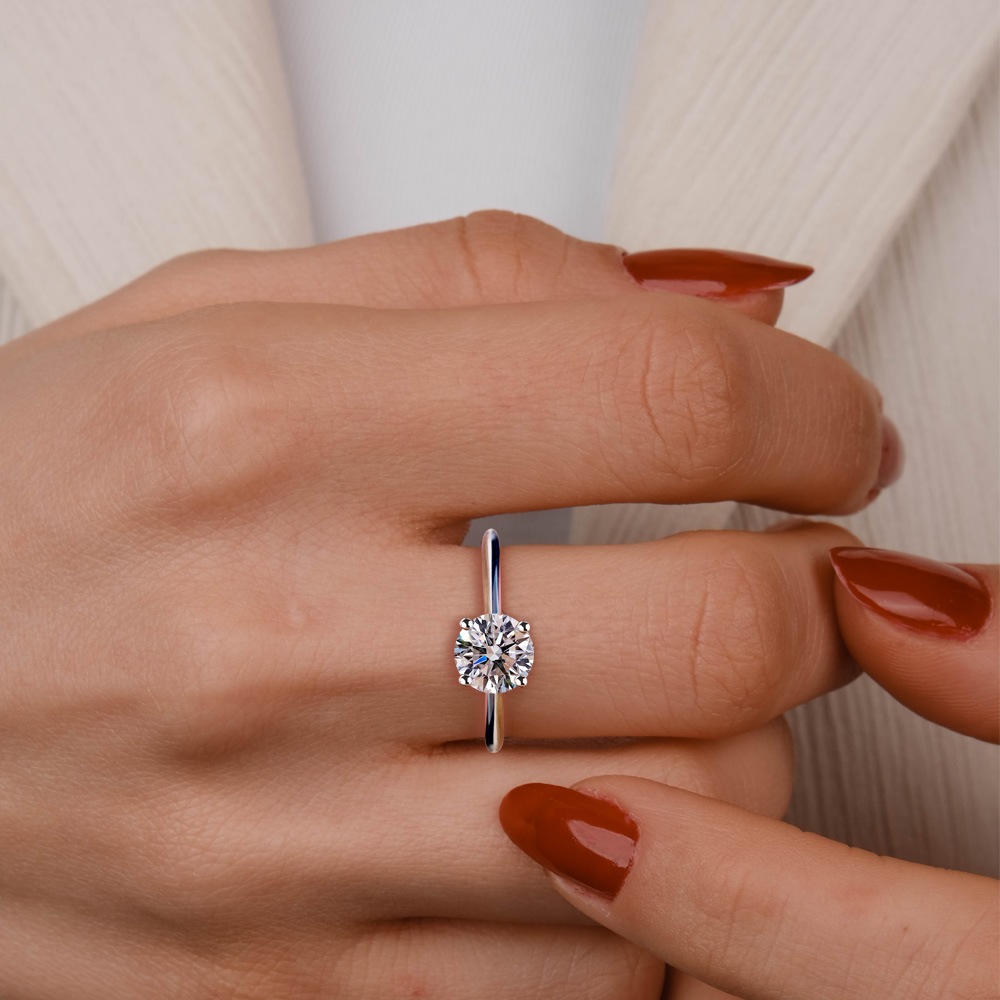 【IGI鑑定書付き】Pt900 / K18  1カラット ダイヤモンド 4爪 ソリティアリング