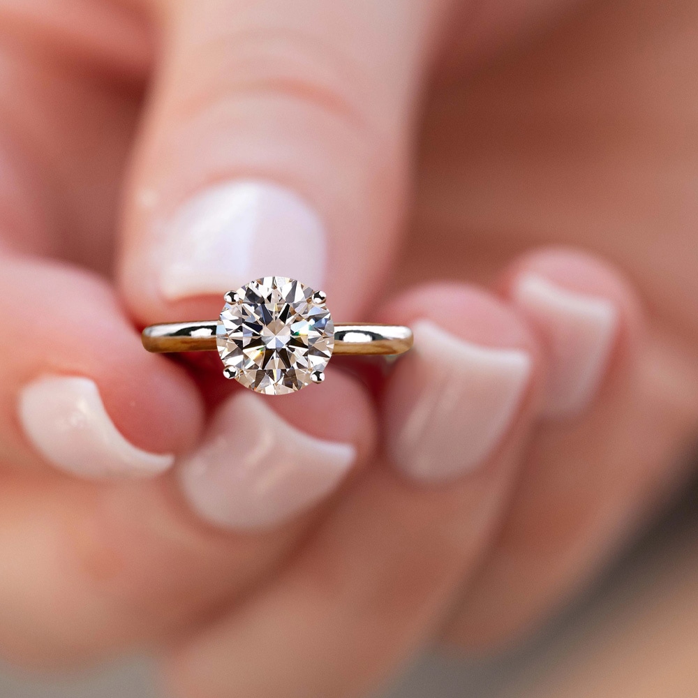 【IGI鑑定書付き】Pt900 / K18  2カラット ダイヤモンド 4爪 ソリティアリング