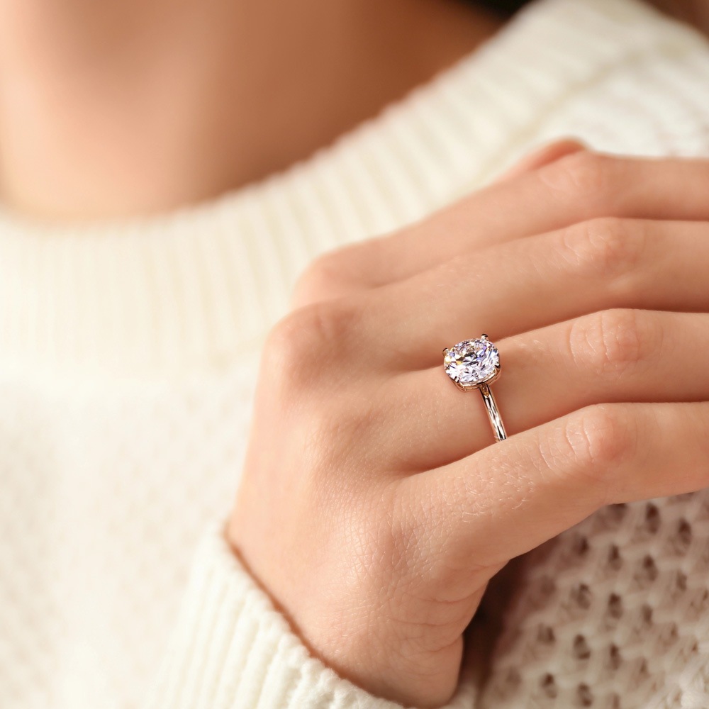 【IGI鑑定書付き】Pt900 / K18  2カラット ダイヤモンド 4爪 ソリティアリング