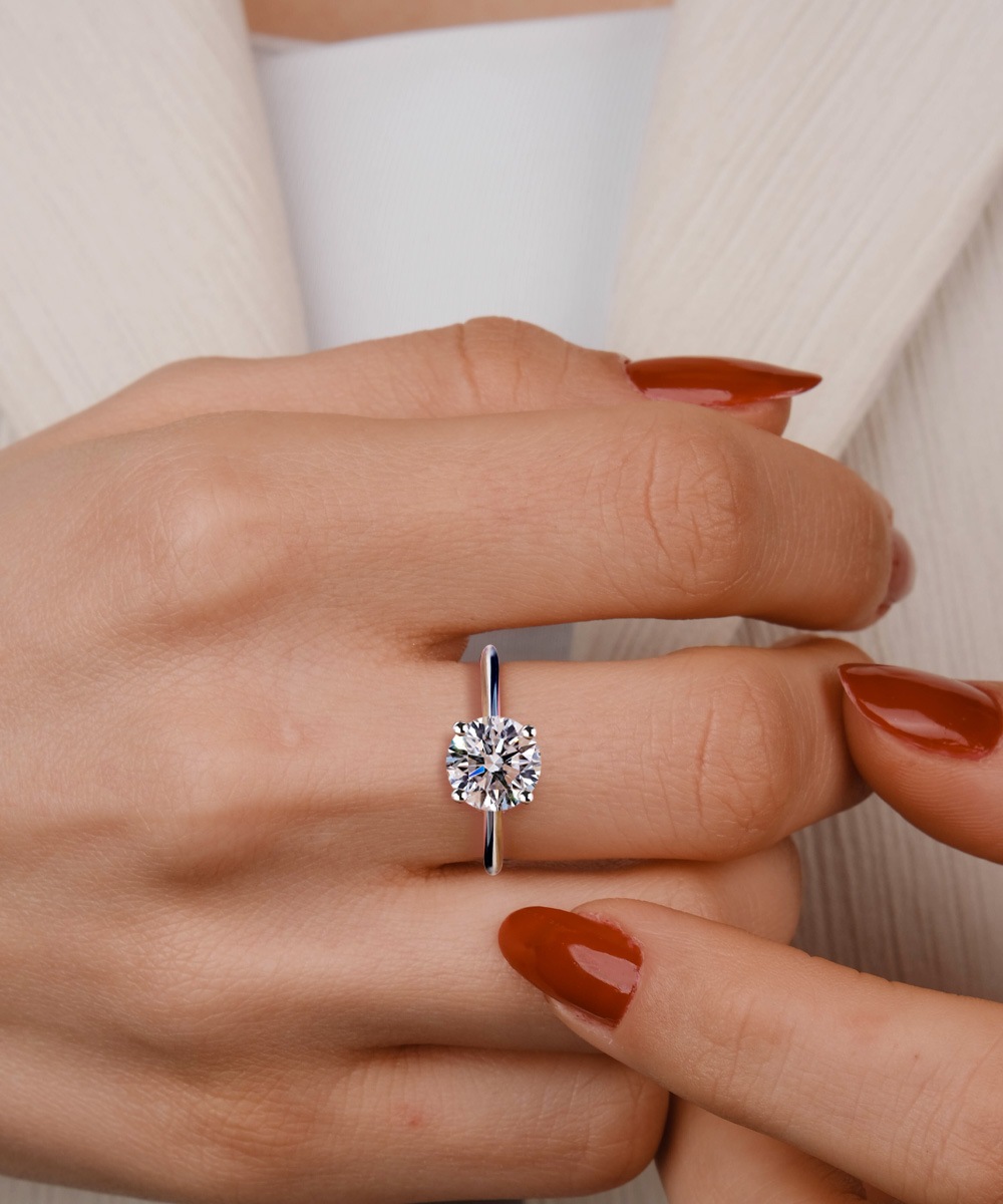 【IGI鑑定書付き】Pt900 / K18  2カラット ダイヤモンド 4爪 ソリティアリング