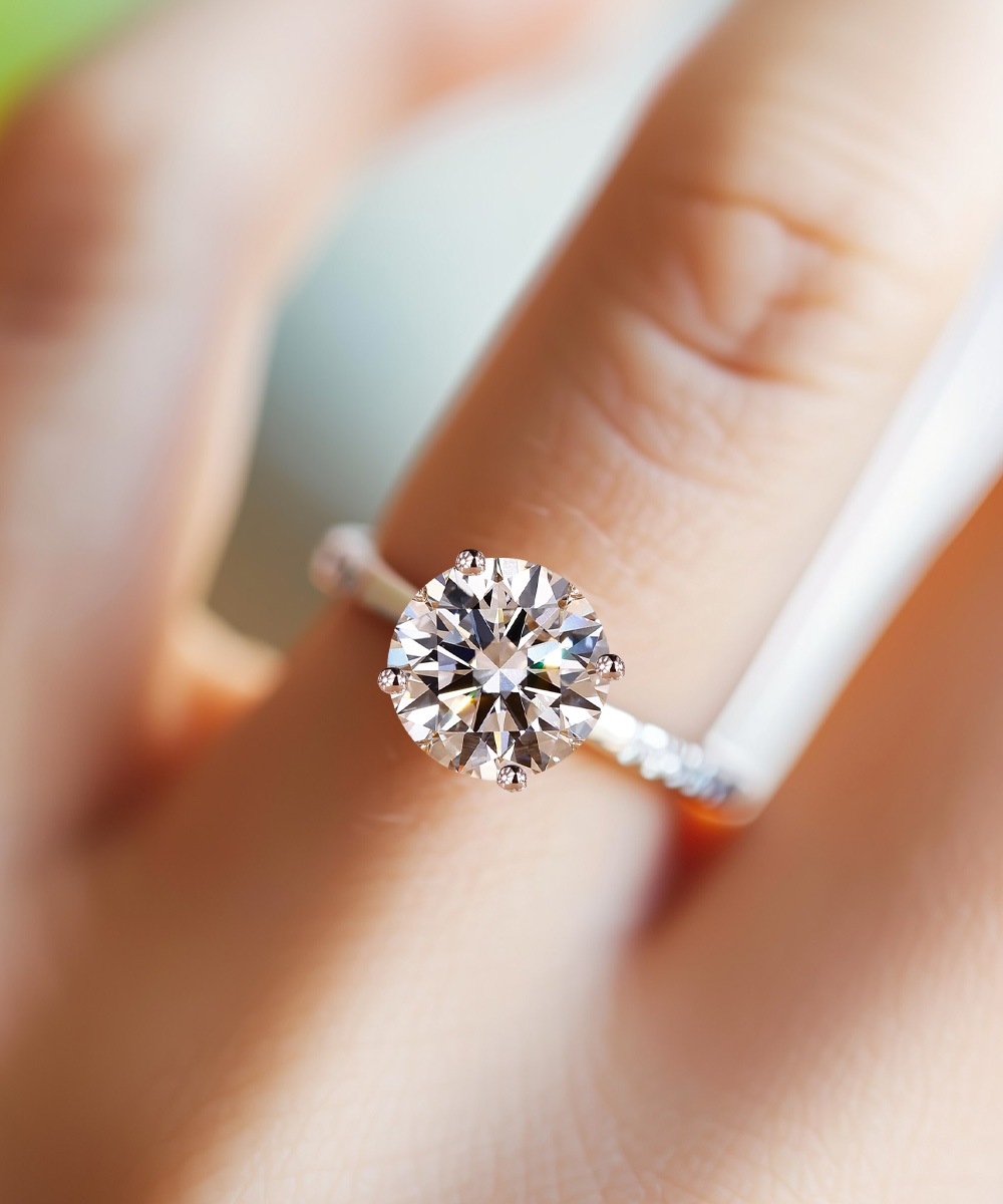 【IGI鑑定書付き】Pt900 / K18  2カラット ダイヤモンド 4爪 ソリティアリング