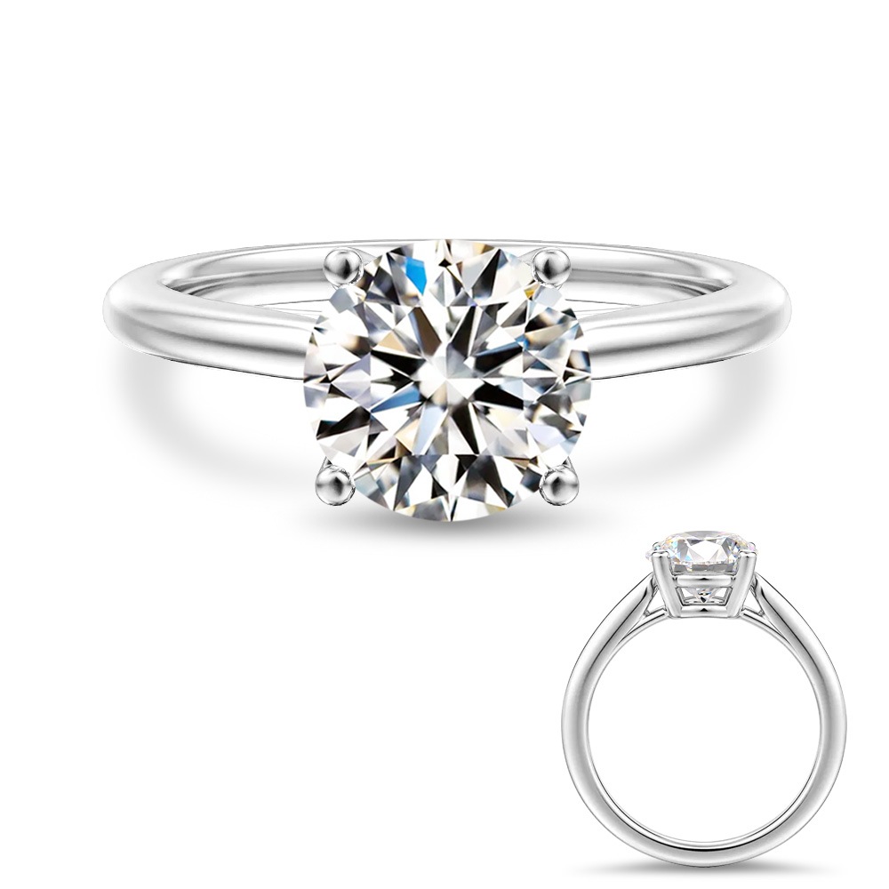 【IGI鑑定書付き】Pt900 / K18  2カラット ダイヤモンド 4爪 ソリティアリング