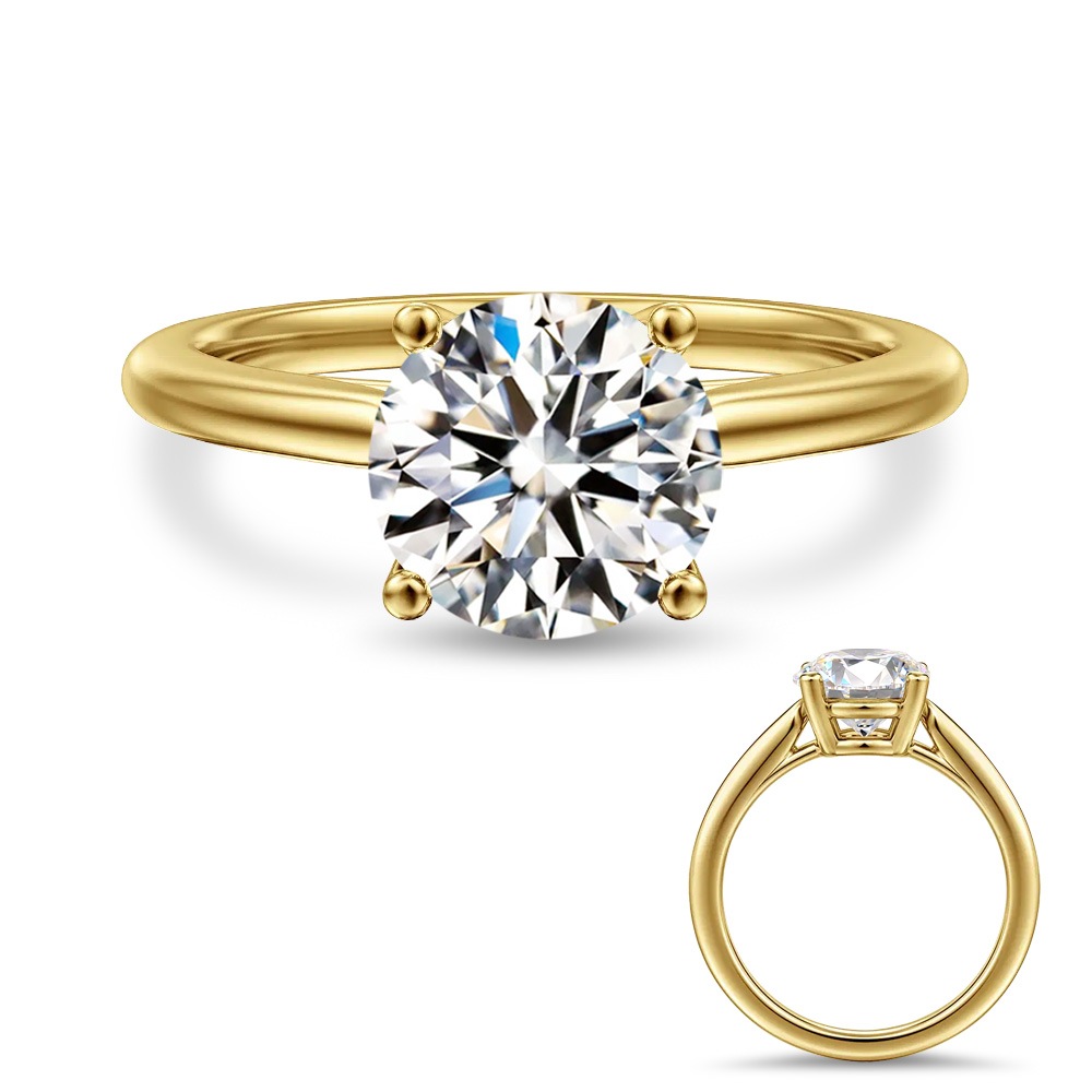 【IGI鑑定書付き】Pt900 / K18  2カラット ダイヤモンド 4爪 ソリティアリング