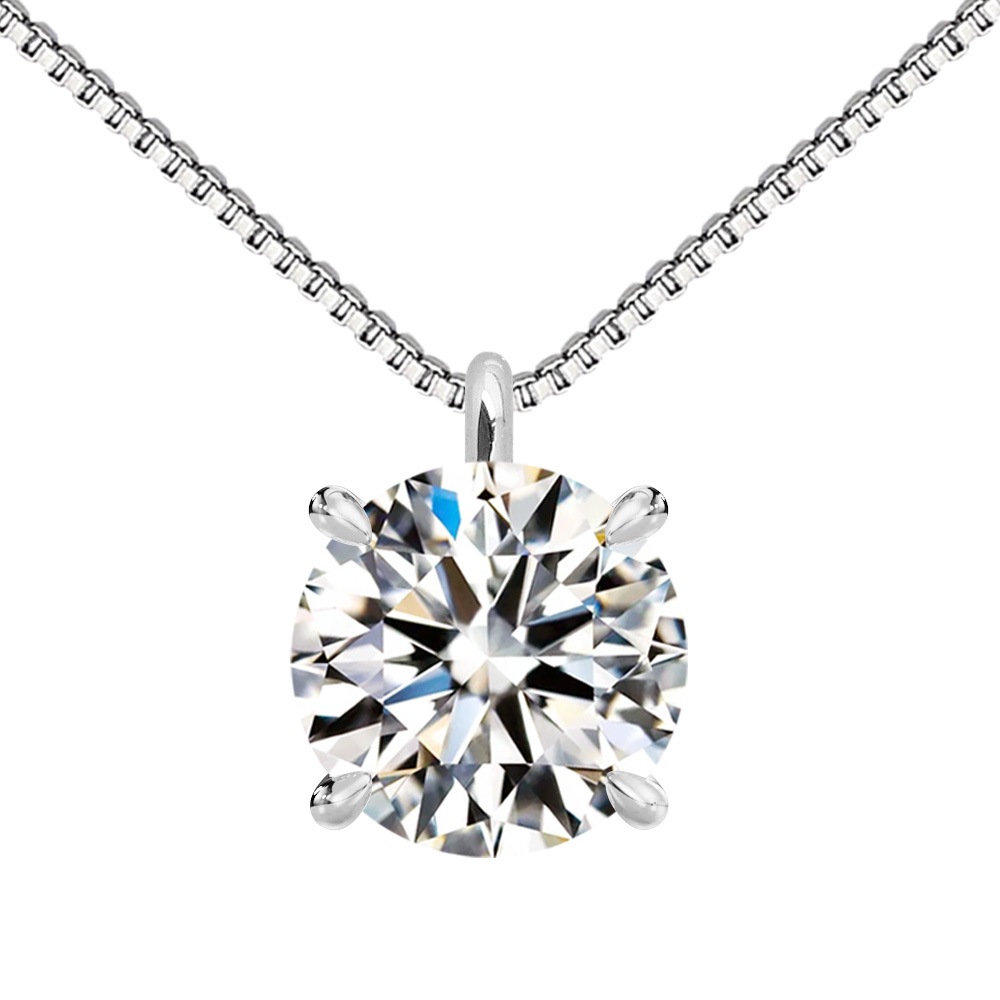 【IGI鑑定書付】PT900/K18 2.0カラット ラボグロウン ダイヤモンド 4爪 一粒 ネックレス 