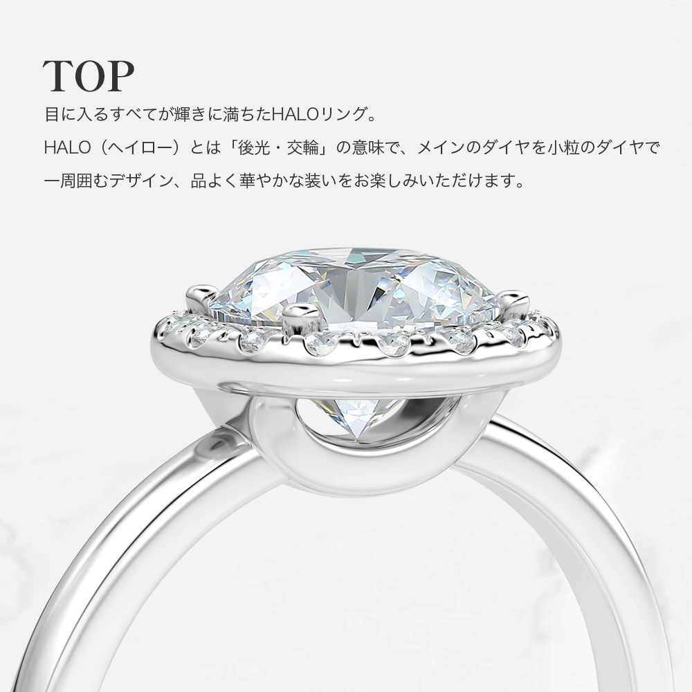【IGI鑑定書付き】Pt900 / K18  計1.18カラット ダイヤモンド HALOデザインリング