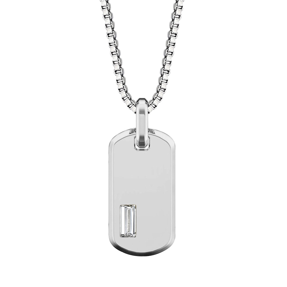 PT900/K18 0.25ct ダイヤモンド インゴットタイプ ペンダント ネックレス （ラボグロウン ダイヤモンド）