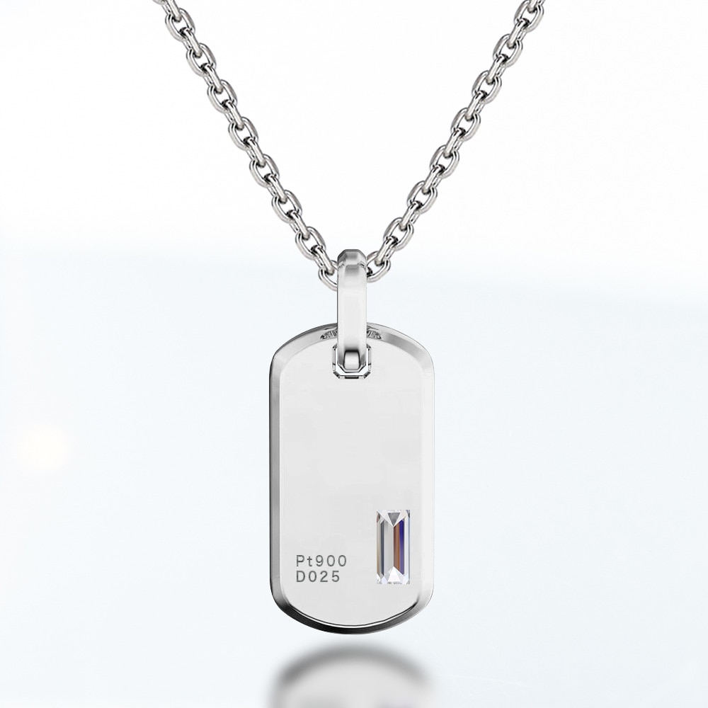 PT900/K18 0.25ct ダイヤモンド インゴットタイプ ペンダント ネックレス （ラボグロウン ダイヤモンド）