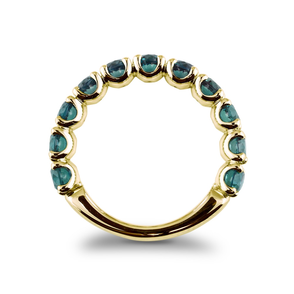 【プラチナ/K18】計1.8カラット アレキサンドライト エタニティリング(ラボグロウン・アレキサンドライト)