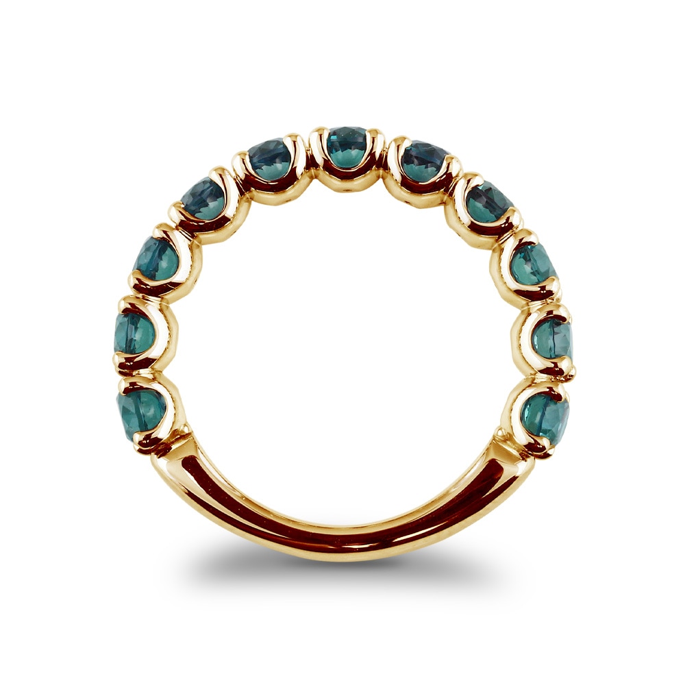 【プラチナ/K18】計1.8カラット アレキサンドライト エタニティリング(ラボグロウン・アレキサンドライト)