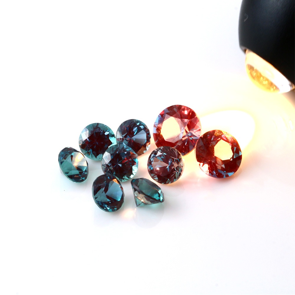 【プラチナ/K18】計1.8カラット アレキサンドライト エタニティリング(ラボグロウン・アレキサンドライト)