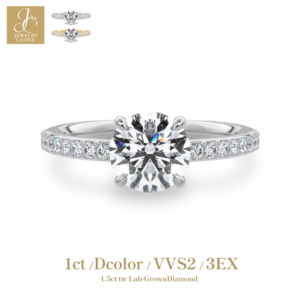 【IGI鑑定書付き】Pt900 / K18  計1.5カラット ダイヤモンド パヴェ（PAVE） デザイン リング 指輪