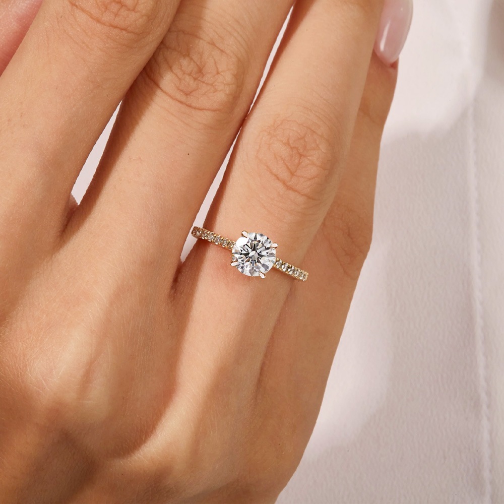 【IGI鑑定書付き】Pt900 / K18  計1.5カラット ダイヤモンド パヴェ（PAVE） デザイン リング 指輪