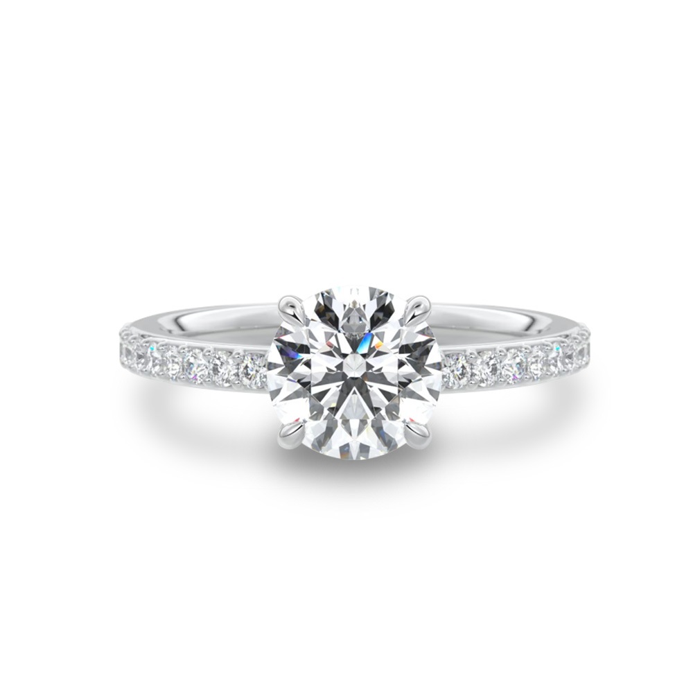 【IGI鑑定書付き】Pt900 / K18  計1.5カラット ダイヤモンド パヴェ（PAVE） デザイン リング 指輪