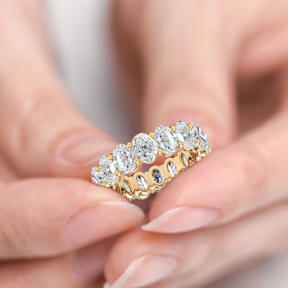 Pt900 / K18 3.5カラット～5カラット ダイヤモンド フルエタニティリング ラボグロウン ダイヤモンド