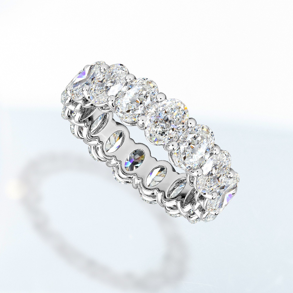 Pt900 / K18 3.5カラット～5カラット ダイヤモンド フルエタニティリング ラボグロウン ダイヤモンド