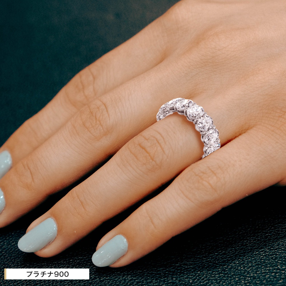 Pt900 / K18 3.5カラット～5カラット ダイヤモンド フルエタニティリング ラボグロウン ダイヤモンド