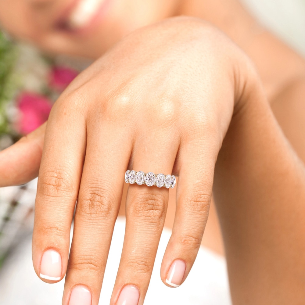 Pt900 / K18 3.5カラット～5カラット ダイヤモンド フルエタニティリング ラボグロウン ダイヤモンド