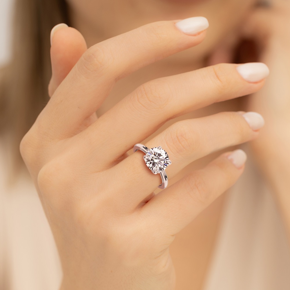 【2ct】ラボグロウンダイヤモンド リング D/VVS2/3EX Pt900 K18 ソリティア 指輪｜JEWELRY CASTLE