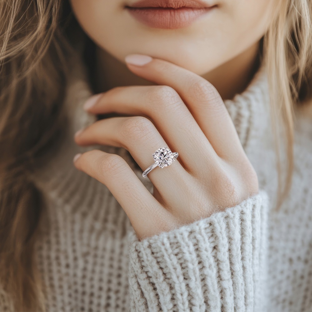 【2ct】ラボグロウンダイヤモンド リング D/VVS2/3EX Pt900 K18 ソリティア 指輪｜JEWELRY CASTLE