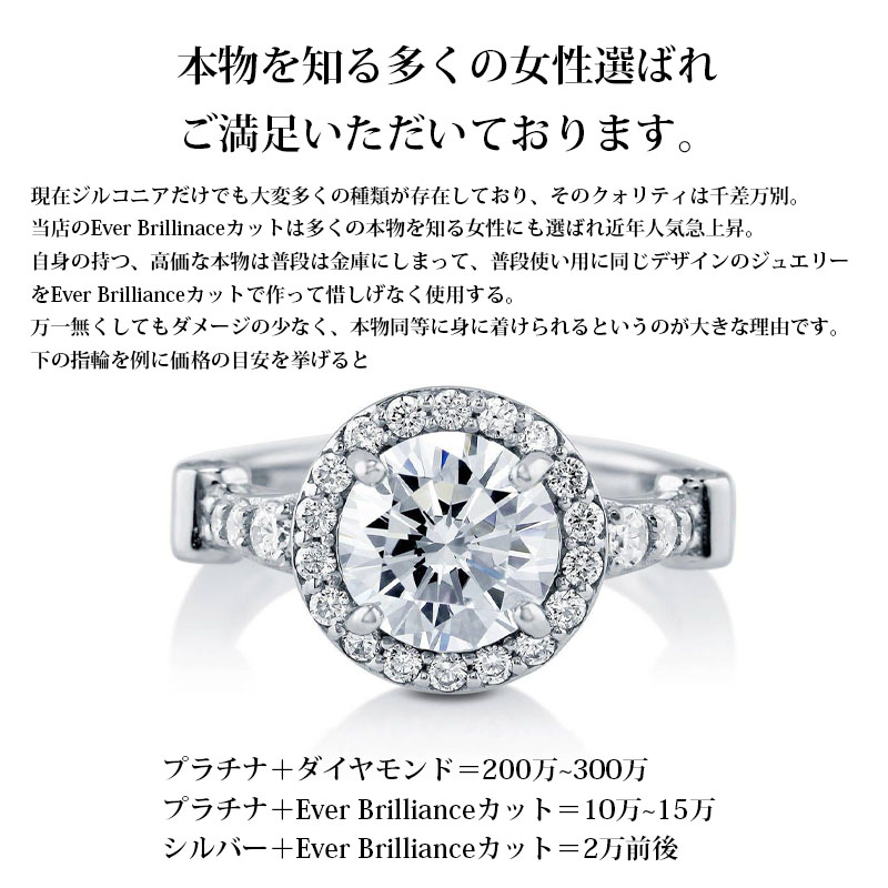 2ct シンプル 4爪 ネックレス