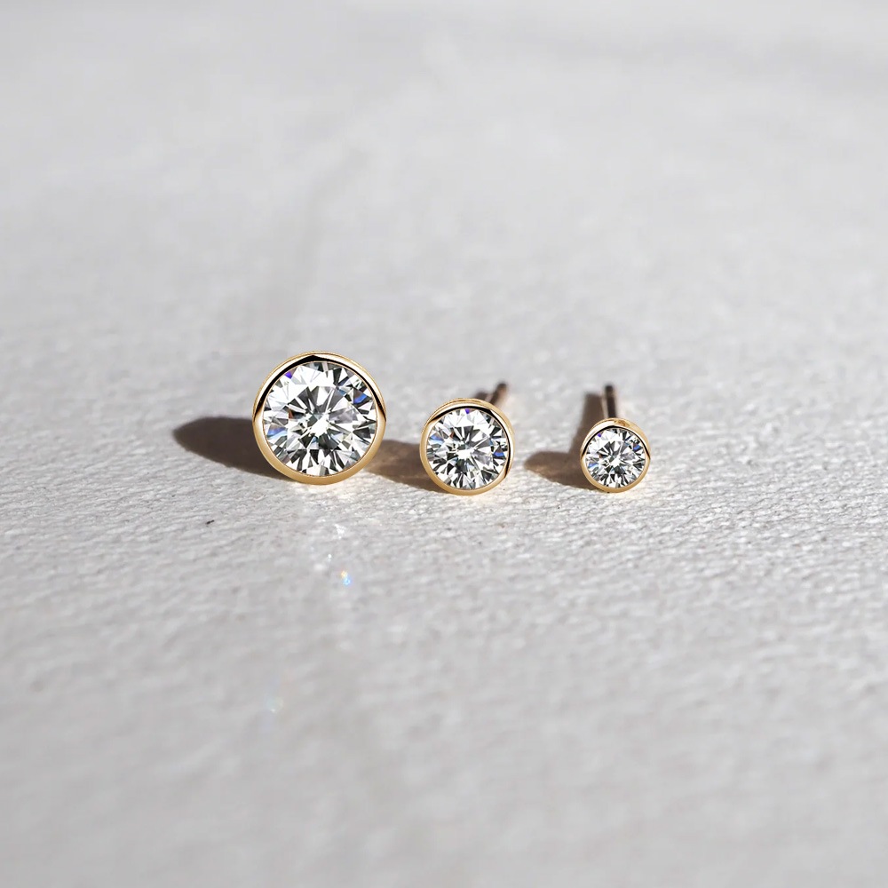 【0.3ct～1.0ct】ラボグロウンダイヤモンド ピアス D/VVS2/3EX Pt900 K18 スタッド｜JEWELRY CASTLE