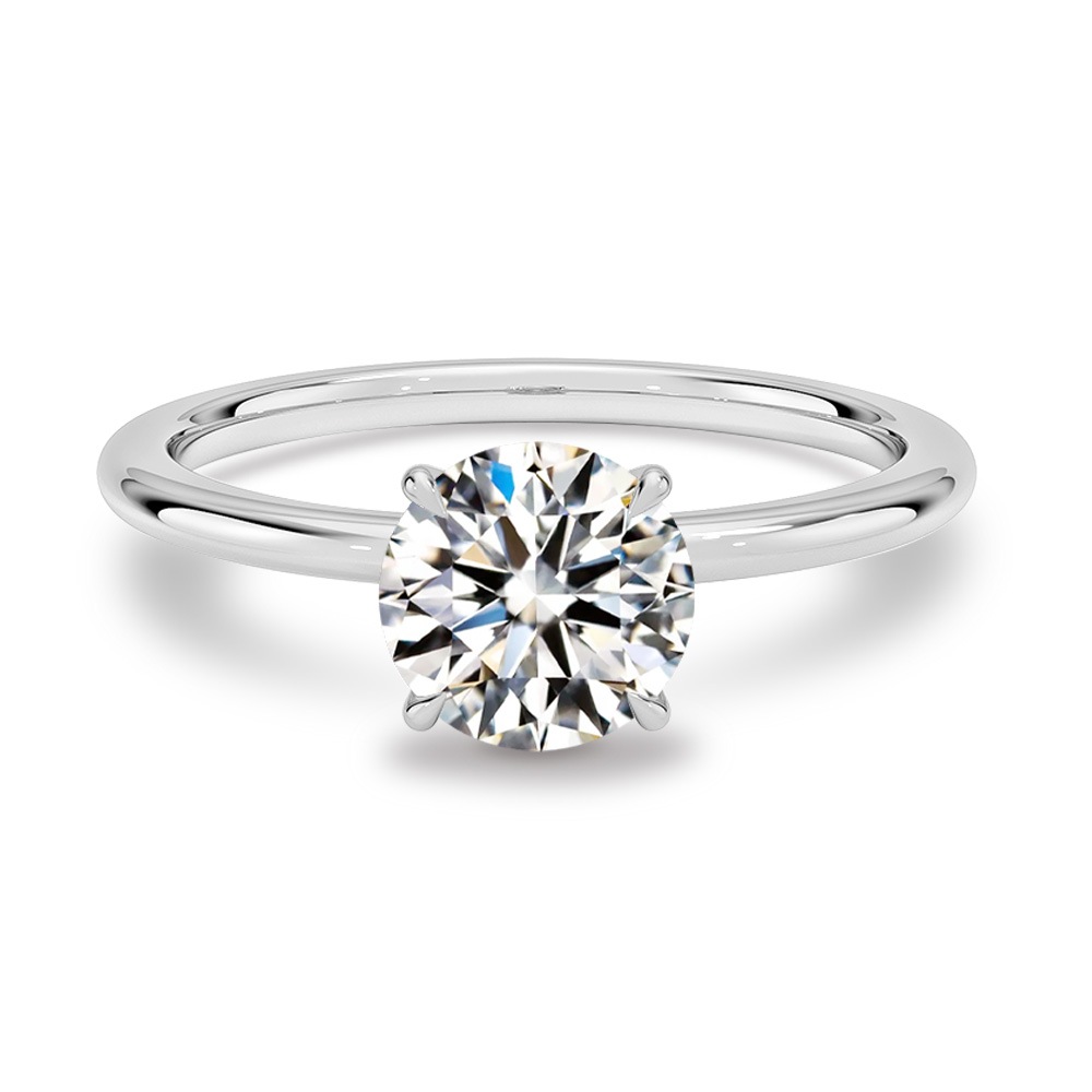 【1ct】ラボグロウンダイヤモンド リング D/VVS2/3EX Pt900 K18 ソリティア 指輪｜JEWELRY CASTLE