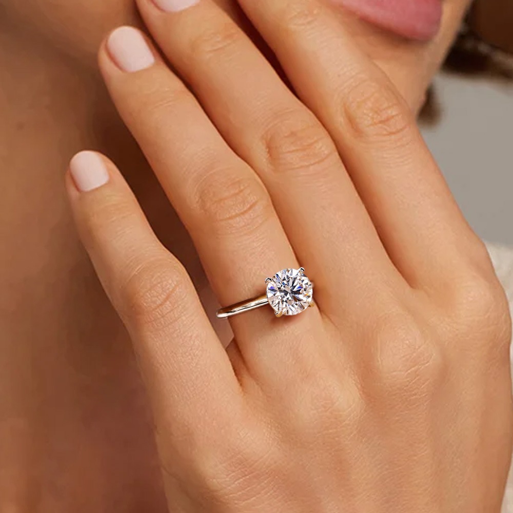 【1.5ct】ラボグロウンダイヤモンド リング D/VVS2/3EX Pt900 K18 ソリティア 指輪|JEWELRY CASTLE