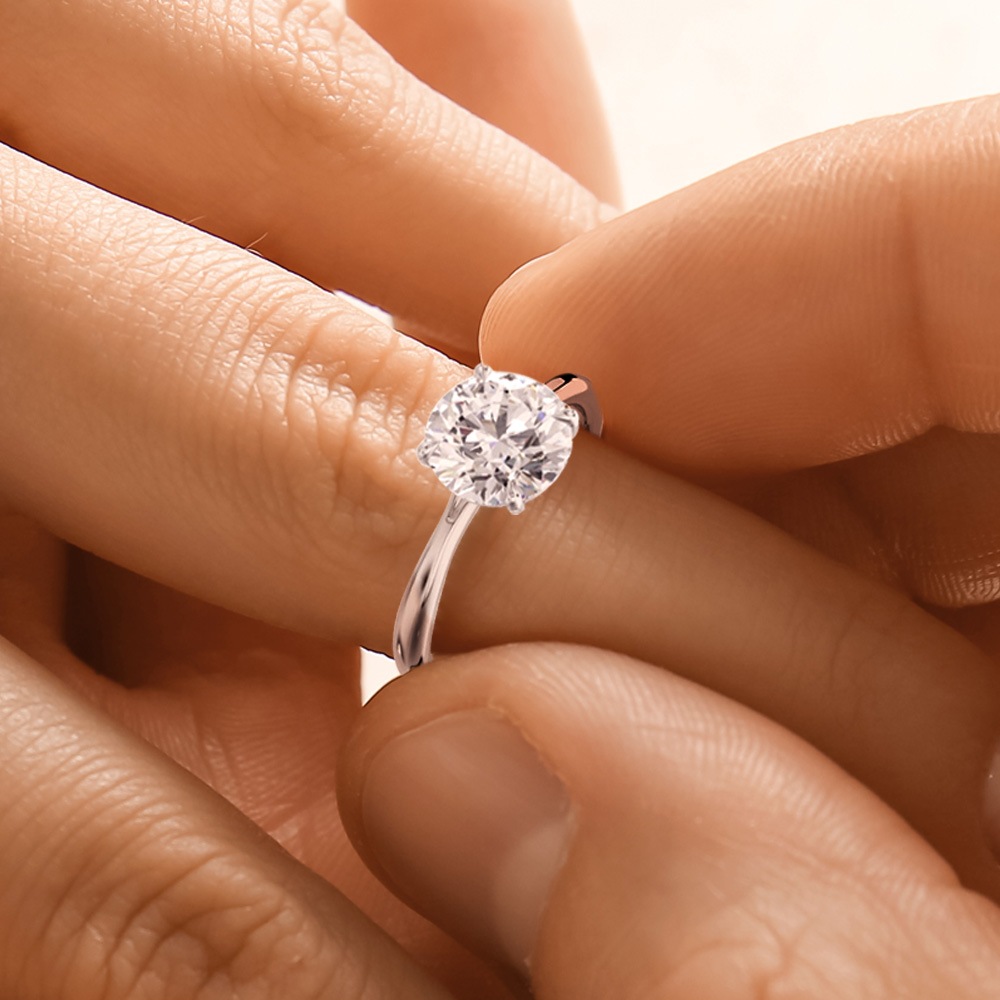 【1.5ct】ラボグロウンダイヤモンド リング D/VVS2/3EX Pt900 K18 ソリティア 指輪|JEWELRY CASTLE