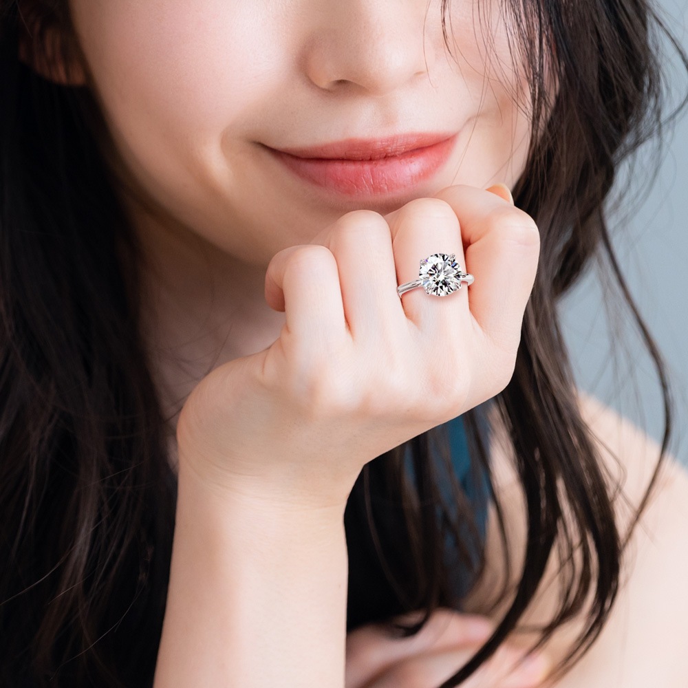 【3ct】ラボグロウンダイヤモンド リング D/VVS2/3EX Pt900 K18 ソリティア 指輪｜JEWELRY CASTLE