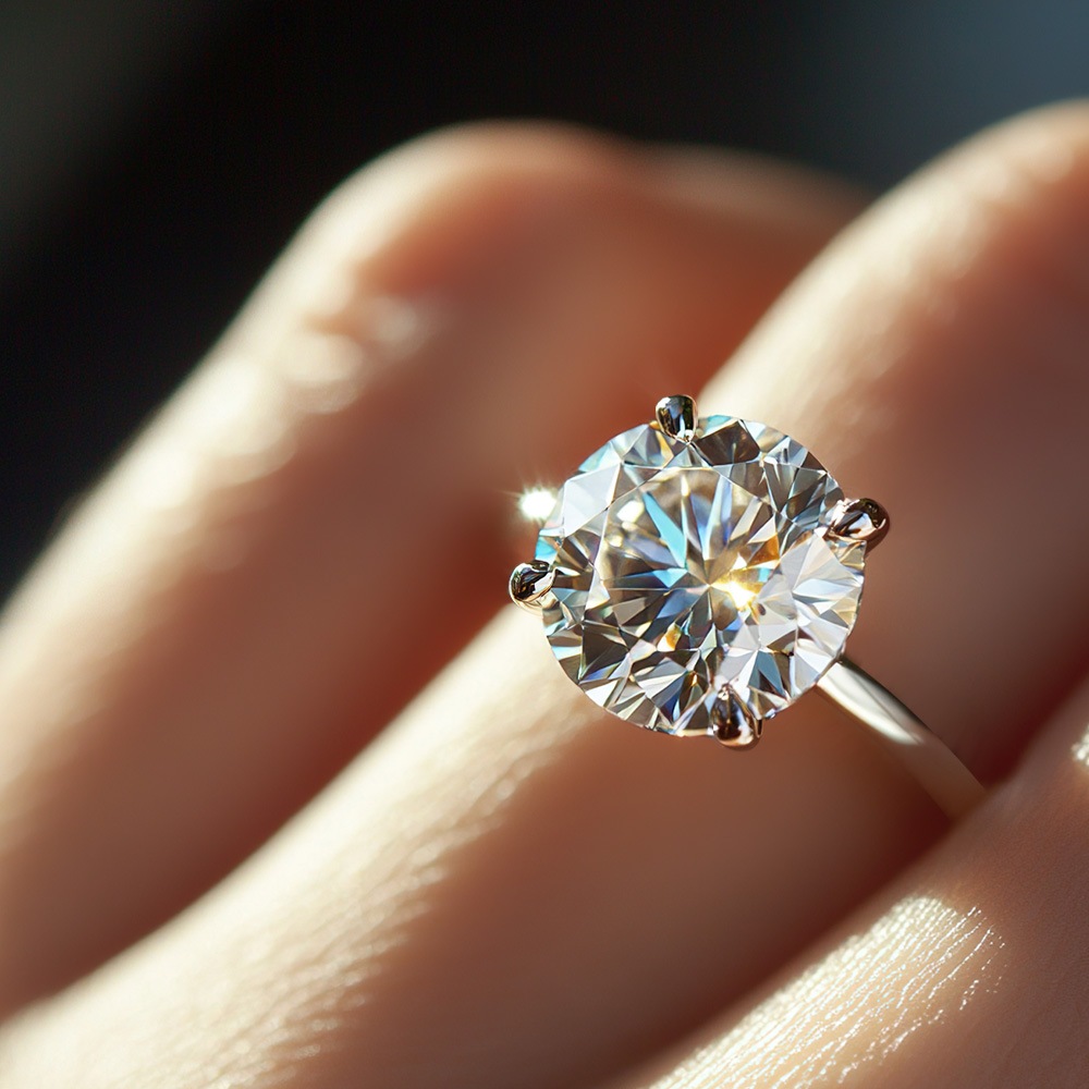 【3ct】ラボグロウンダイヤモンド リング D/VVS2/3EX Pt900 K18 ソリティア 指輪｜JEWELRY CASTLE