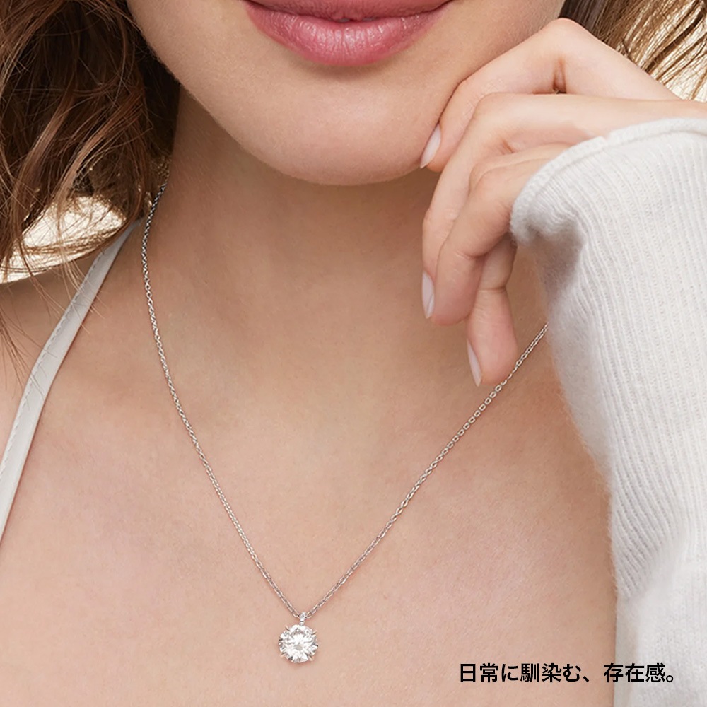 【3ct】ラボグロウンダイヤモンド ネックレス D/VVS2/3EX Pt900 K18 ソリティア｜JEWELRY CASTLE