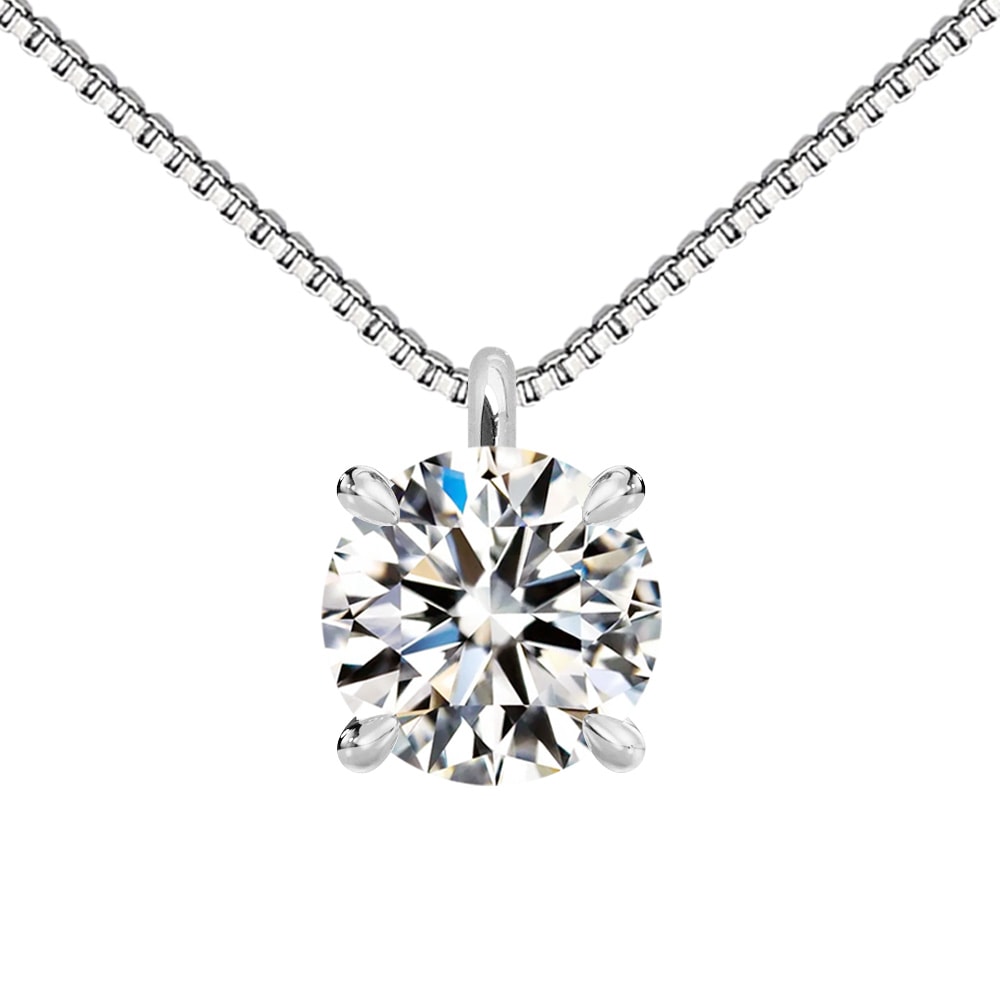 【1.5ct】ラボグロウンダイヤモンド ネックレス D/VVS2-1/3EX H&C Pt900 K18 4爪 ソリティア|JEWELRY CASTLE