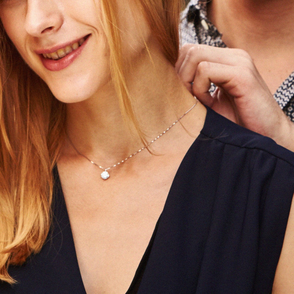 【IGI鑑定書付】PT900 1.0カラット ラボグロウン ダイヤモンド 6爪 一粒 ネックレス