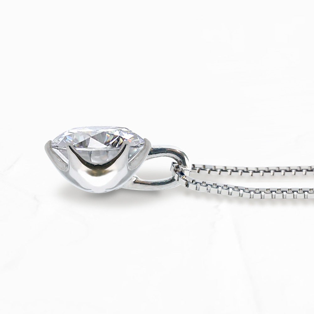 【IGI鑑定書付】PT900 1.0カラット ラボグロウン ダイヤモンド 6爪 一粒 ネックレス