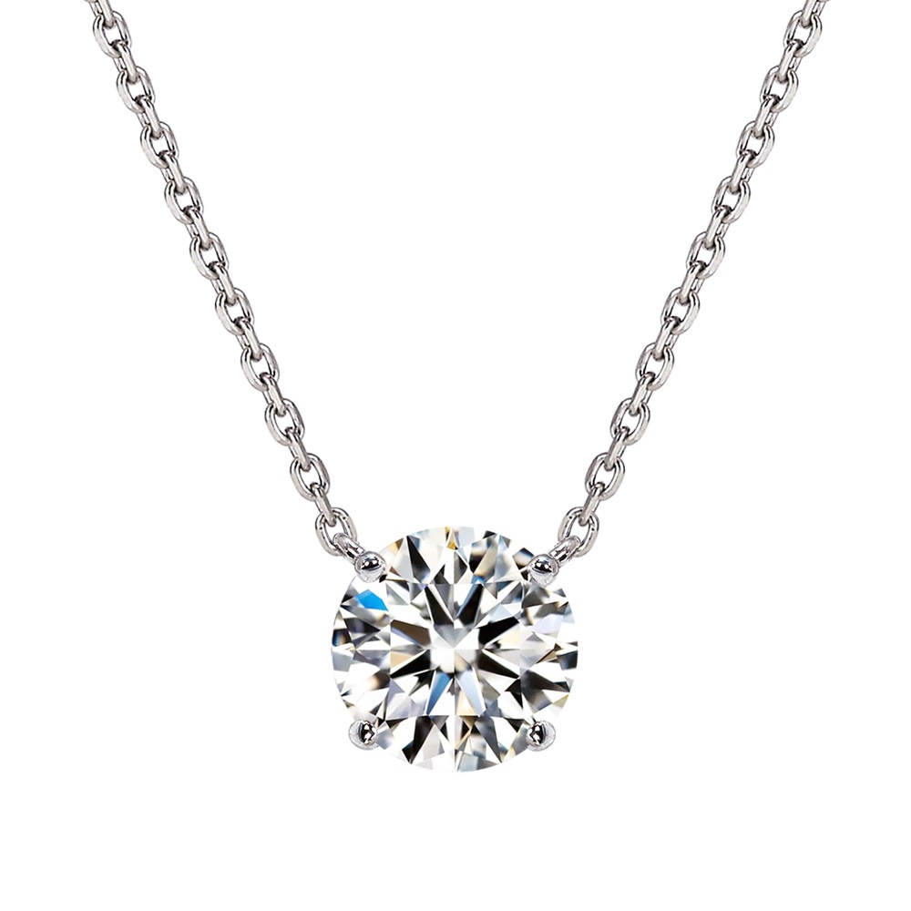 【IGI鑑定書付】0.3ct / 0.5ct / 1.0ct ダイヤモンド 両吊り 4点留 ソリティア ネックレス ラボグロウン ダイヤモンド