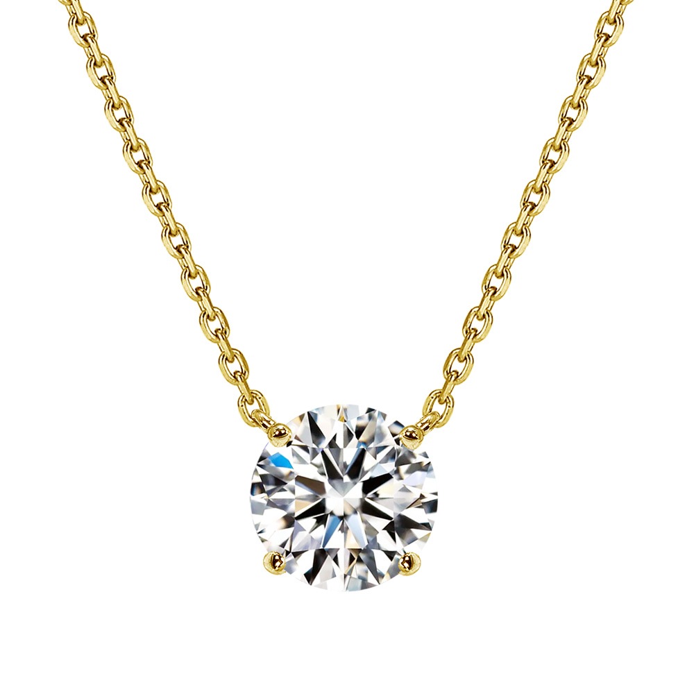 【IGI鑑定書付】0.3ct / 0.5ct / 1.0ct ダイヤモンド 両吊り 4点留 ソリティア ネックレス ラボグロウン ダイヤモンド